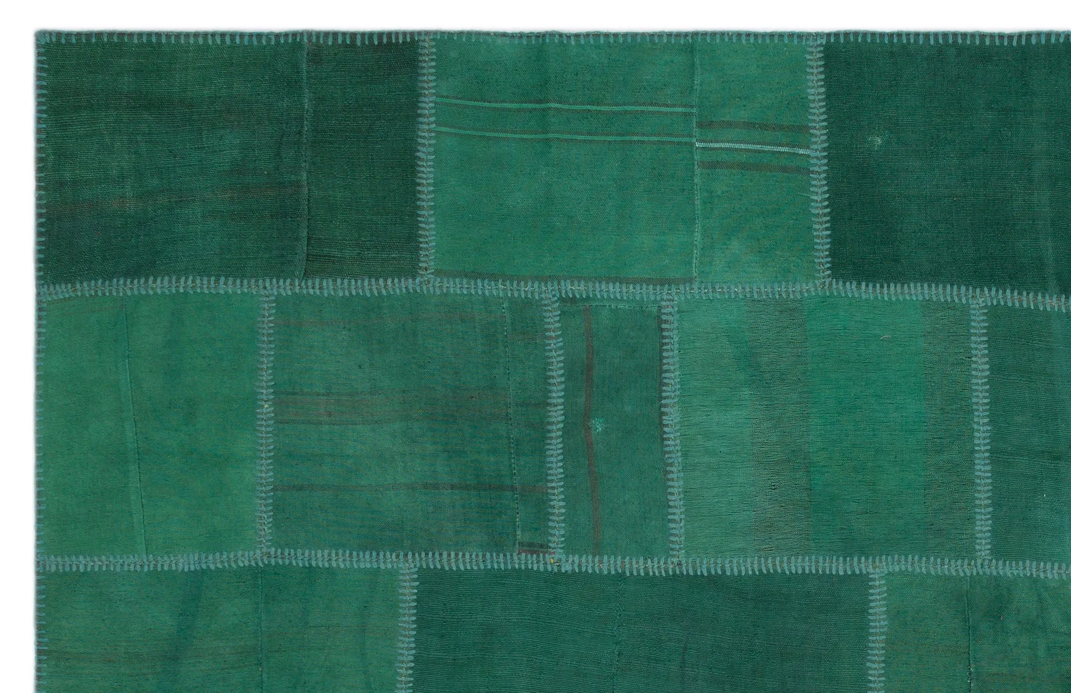 Mixed Over Dyed Kilim Patchwork Unique Rug 6'5'' x 9'11'' ft 195 x 301 cm