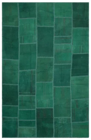 Mixed Over Dyed Kilim Patchwork Unique Rug 6'5'' x 9'11'' ft 195 x 301 cm