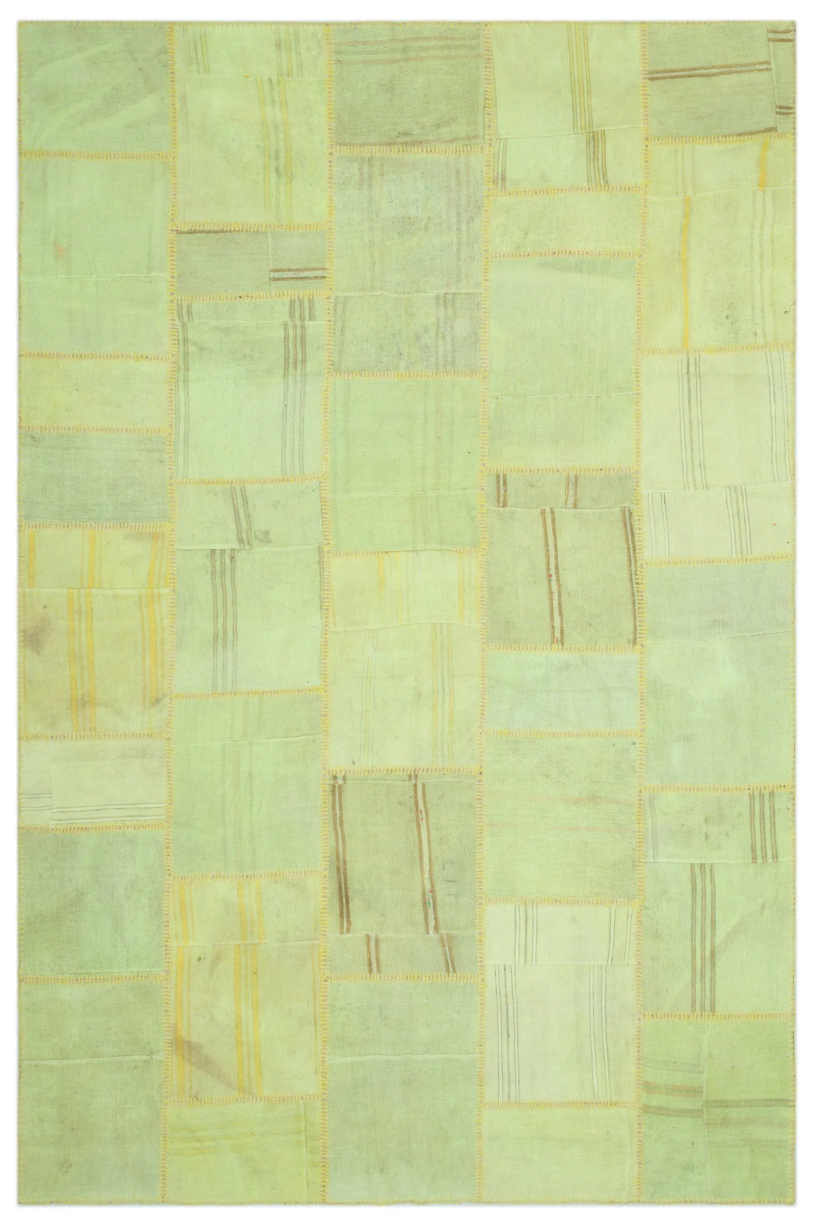 Mixed Over Dyed Kilim Patchwork Unique Rug 6'6'' x 9'11'' ft 198 x 301 cm