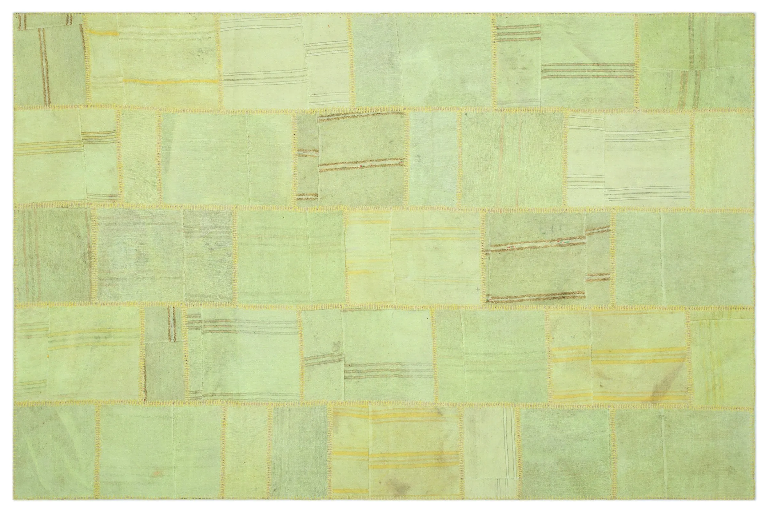 Mixed Over Dyed Kilim Patchwork Unique Rug 6'6'' x 9'11'' ft 198 x 301 cm