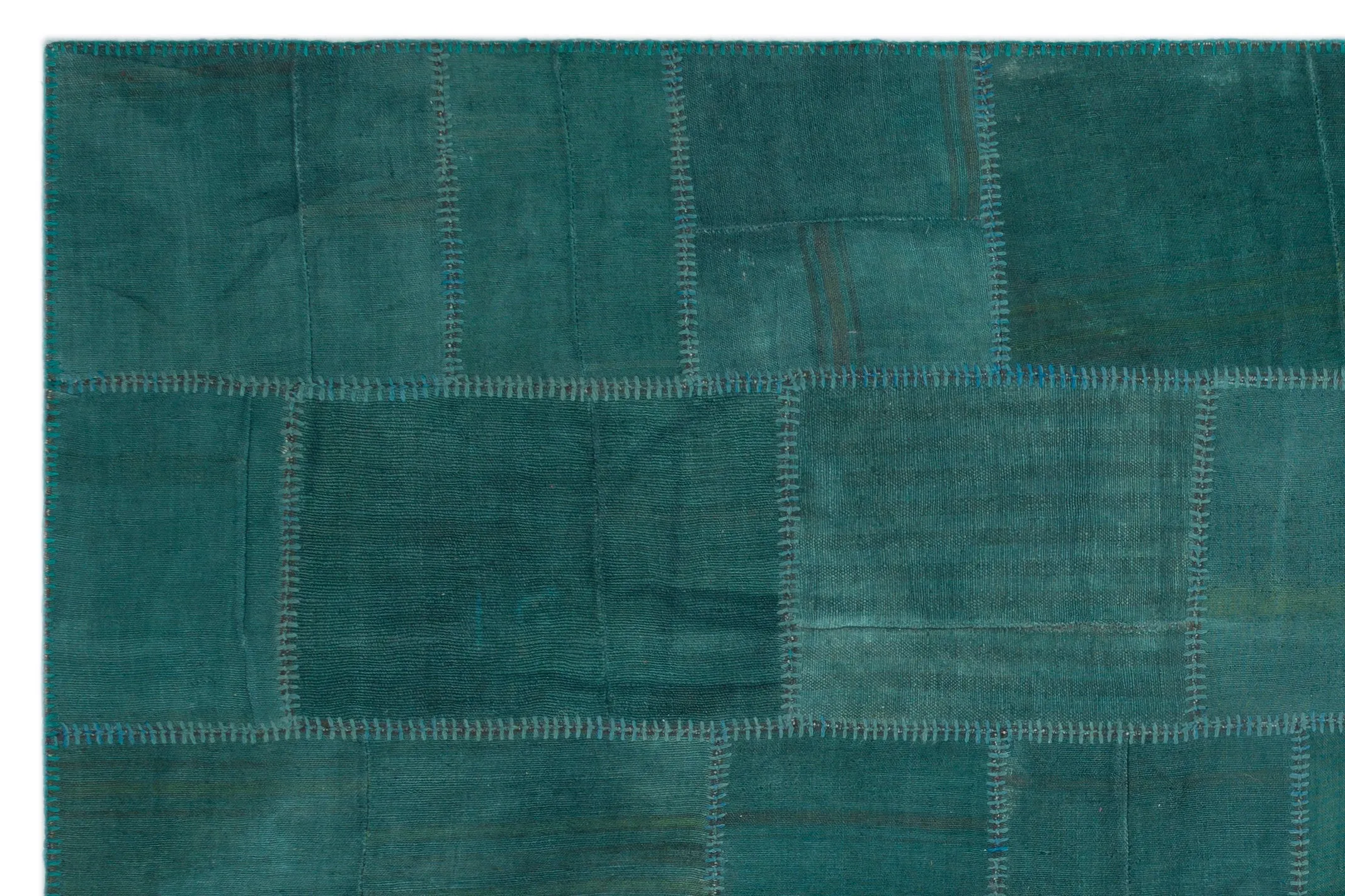 Mixed Over Dyed Kilim Patchwork Unique Rug 6'6'' x 9'8'' ft 197 x 295 cm