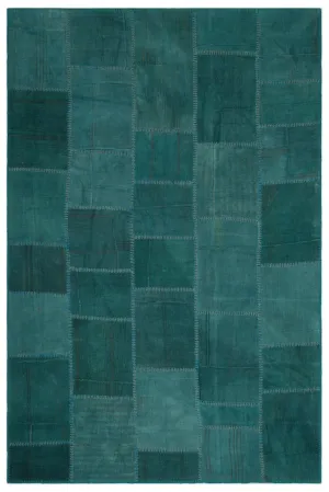 Mixed Over Dyed Kilim Patchwork Unique Rug 6'6'' x 9'8'' ft 197 x 295 cm