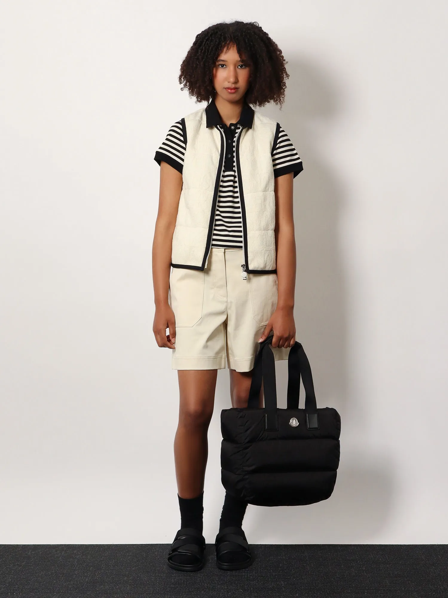 Moncler Caradoc Padded Nylon Shoulder Bag With Logo Patch