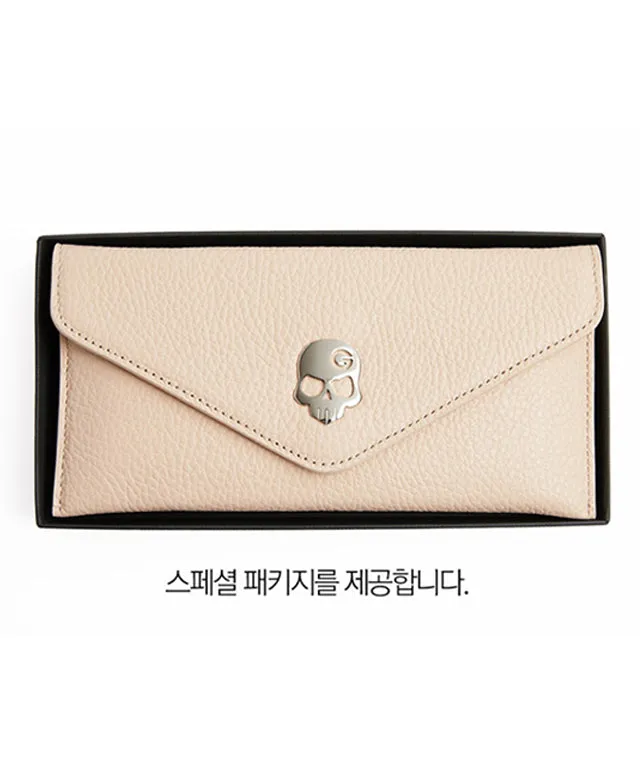 Monster G NEW Italian Genuine Leather Golf & Daily Wallet Beige