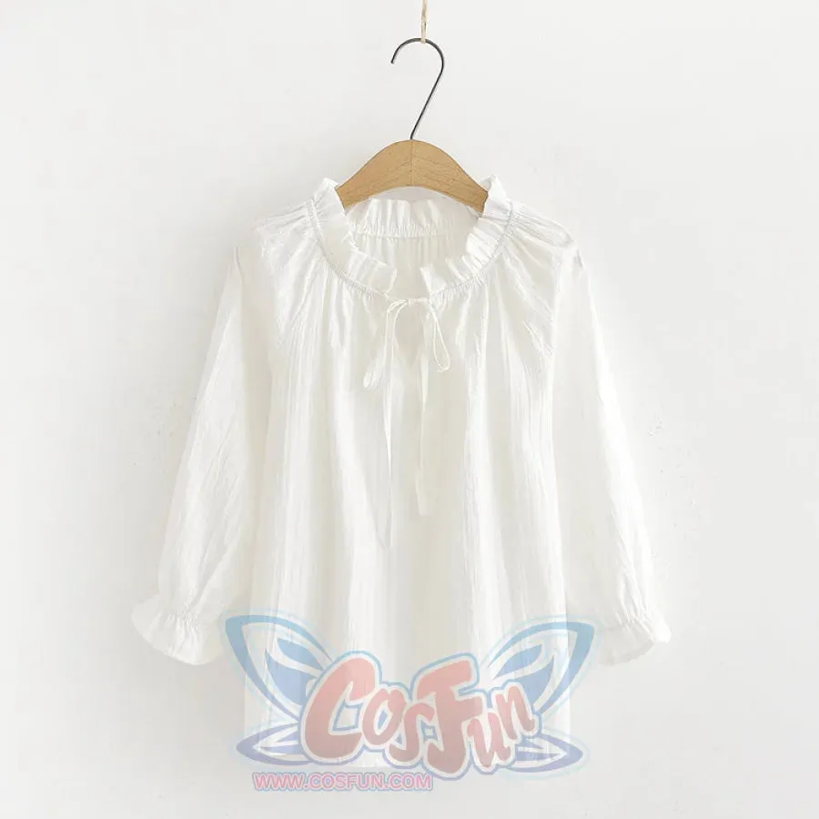 Mori Girl Sweet Lace Collar Shirt S22289