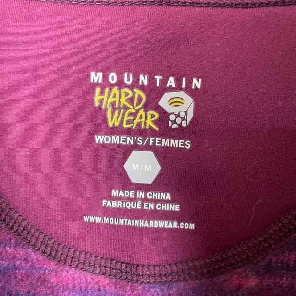 Mountain Hardwear Sarafin Purple Full Zip Sweater Jacket Wool Blend Size M