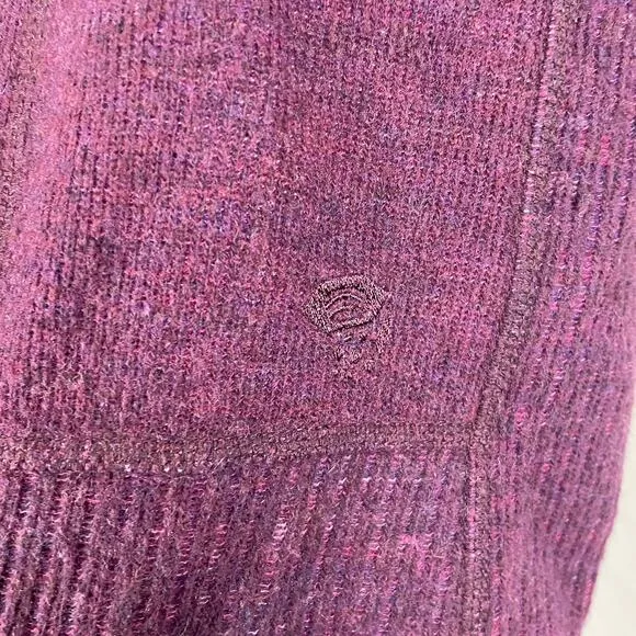 Mountain Hardwear Sarafin Purple Full Zip Sweater Jacket Wool Blend Size M