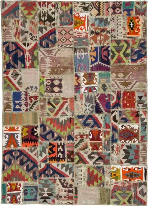 Multicolour Patchwork Kilim Rug 6'3''x4'6''