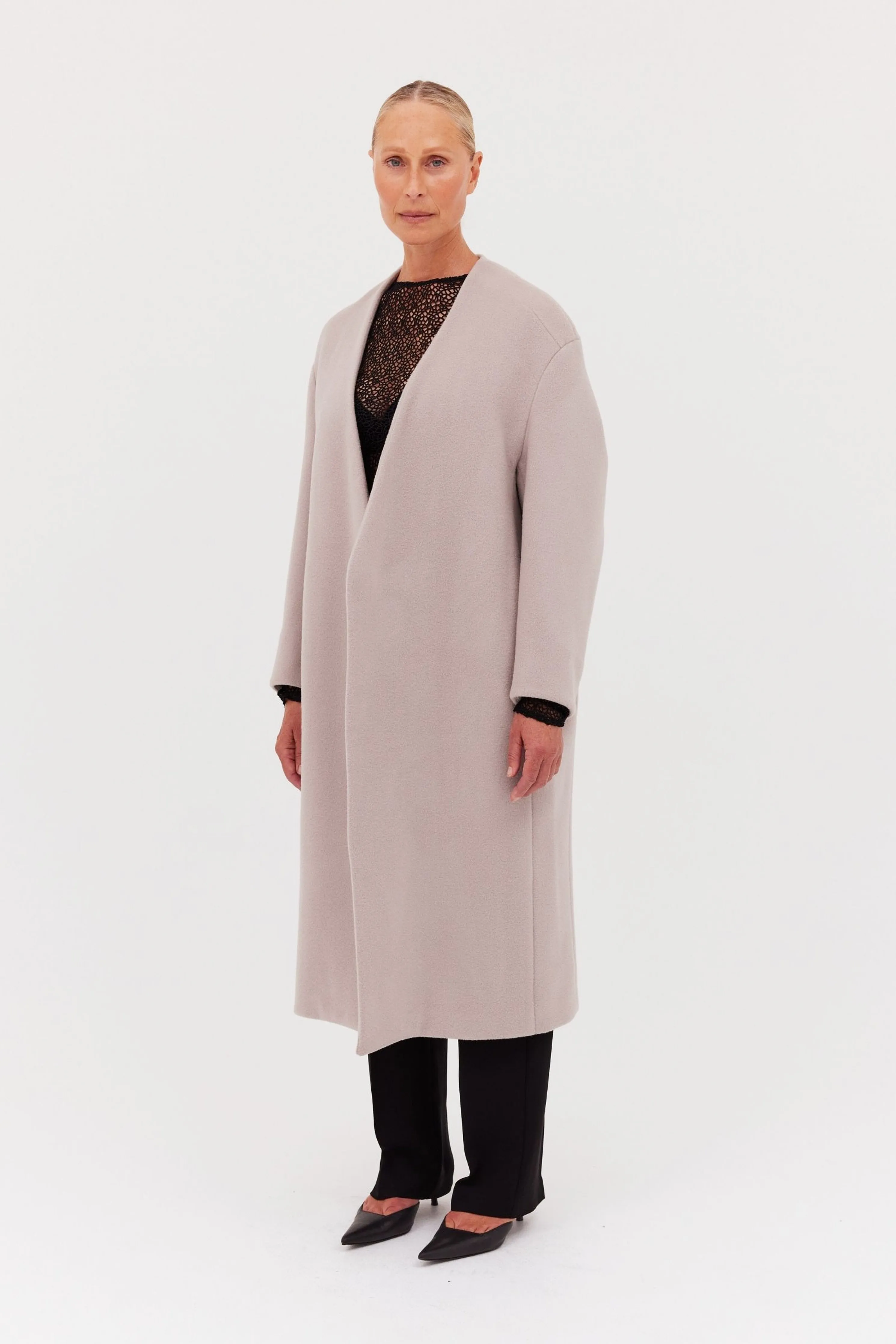 MUSHROOM COATING ENFOLD COAT