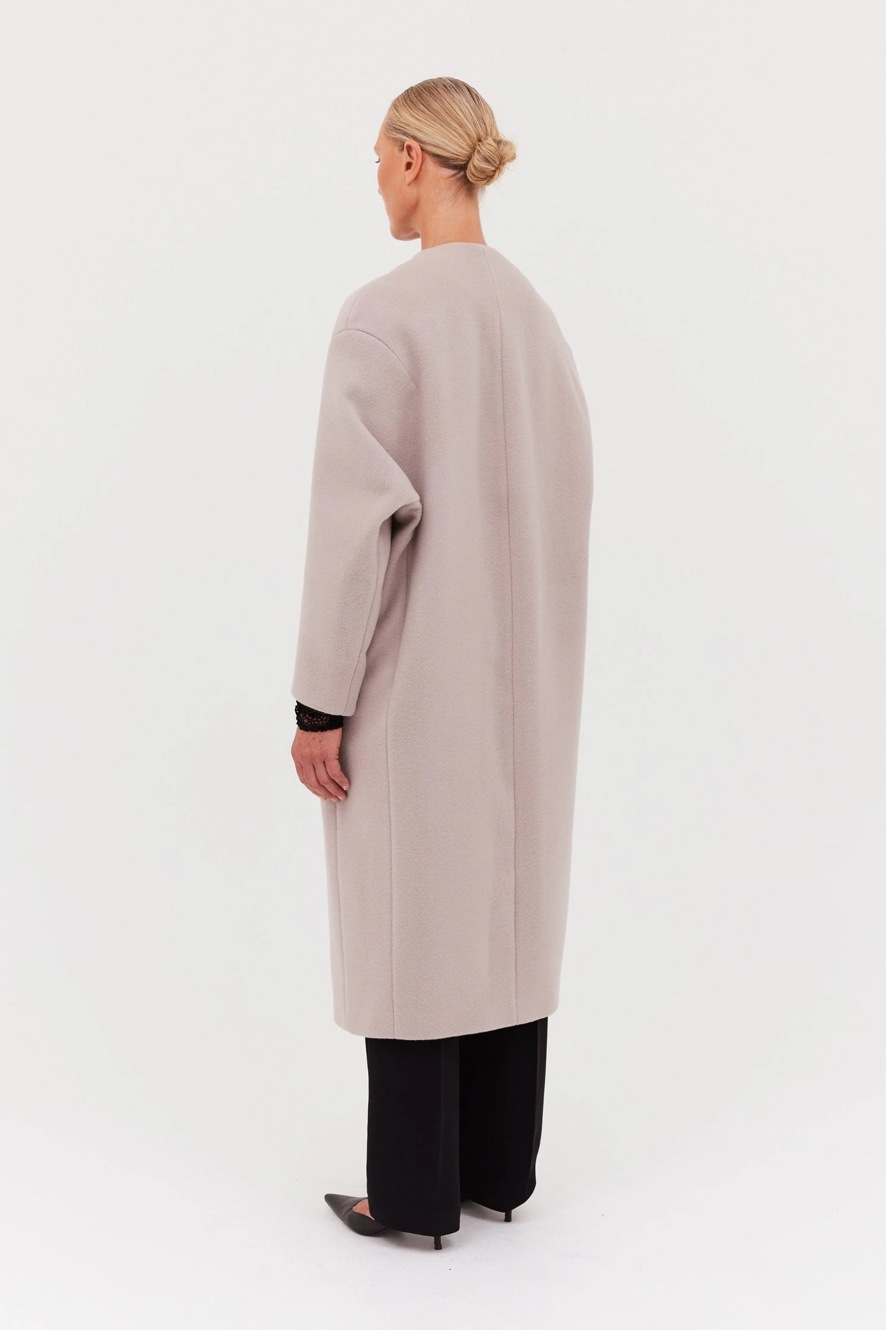 MUSHROOM COATING ENFOLD COAT