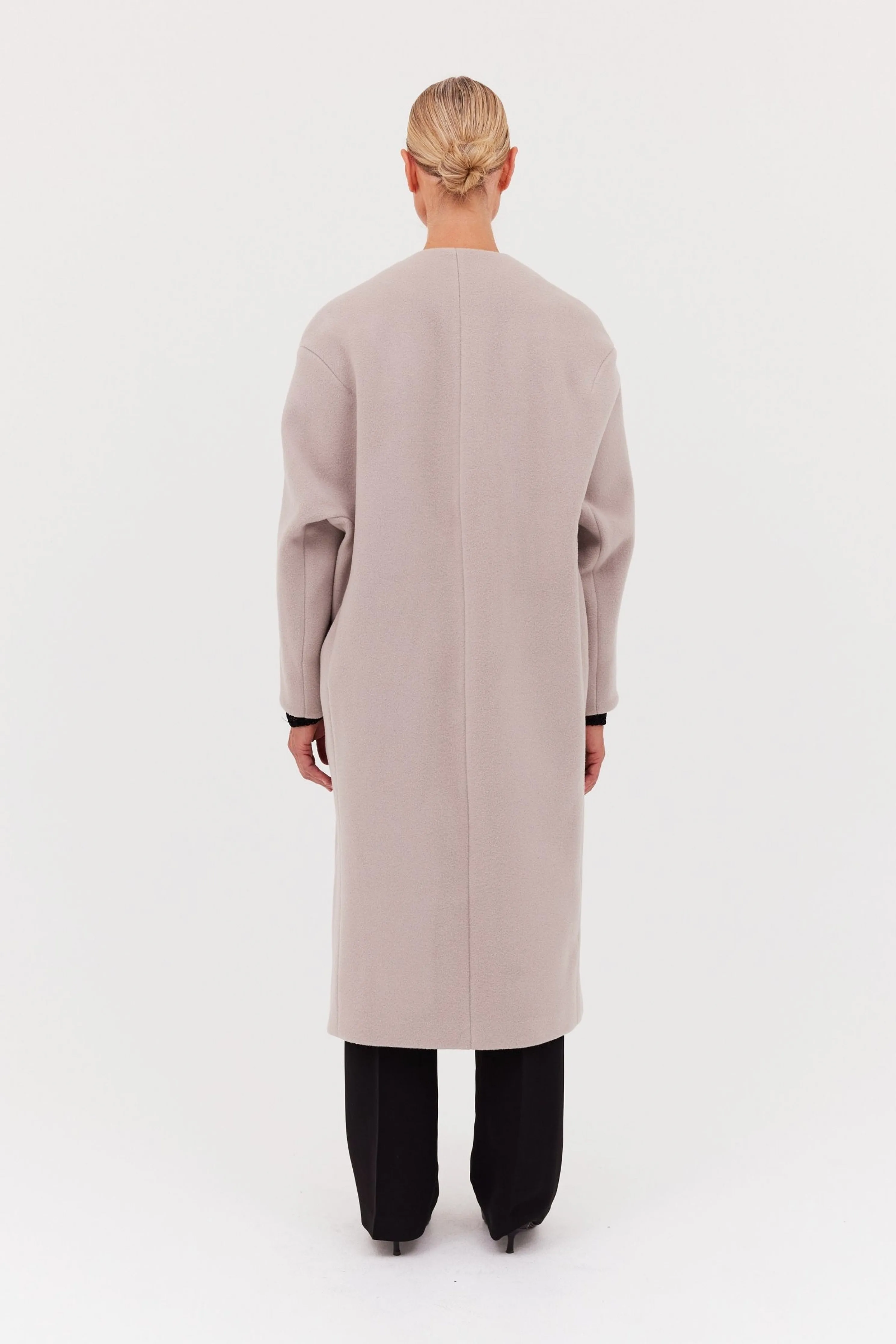 MUSHROOM COATING ENFOLD COAT