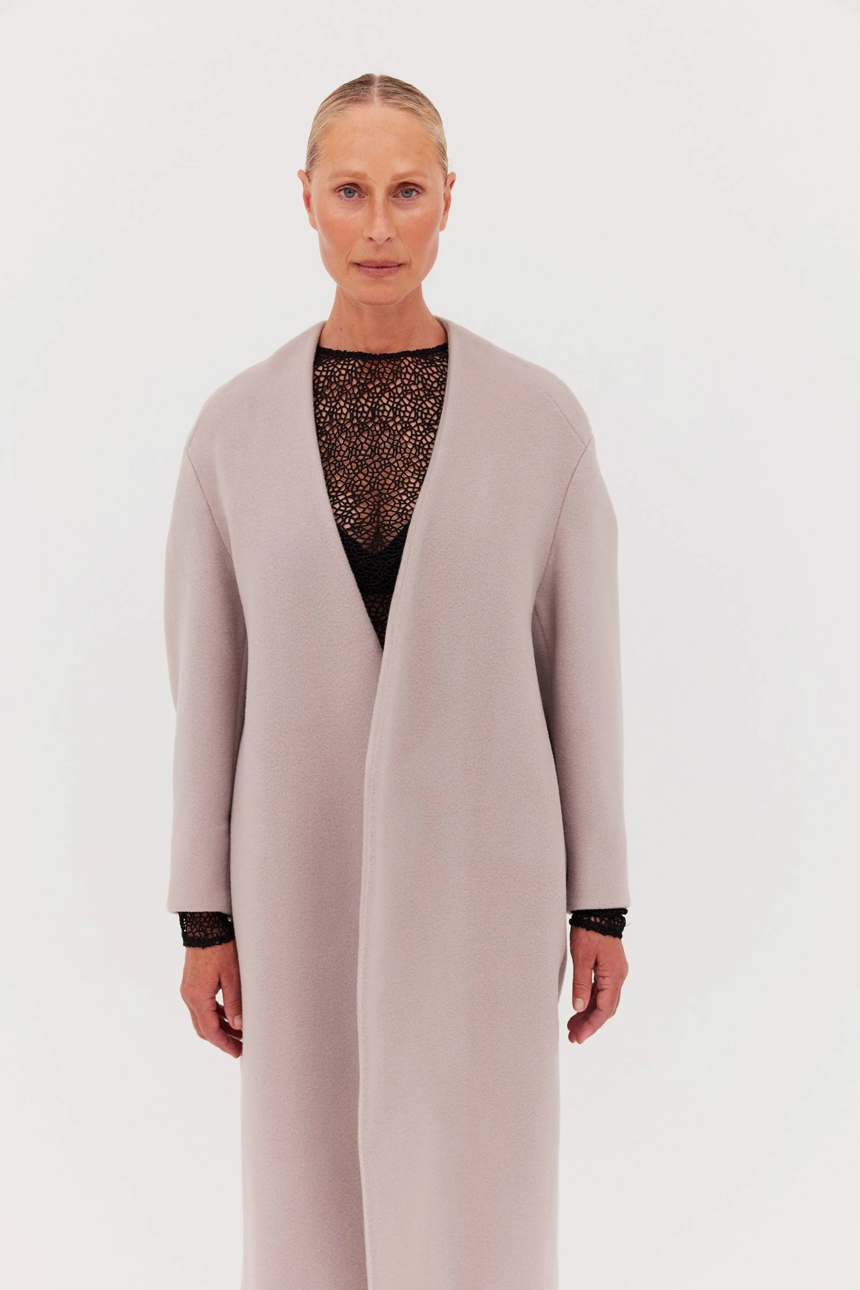 MUSHROOM COATING ENFOLD COAT