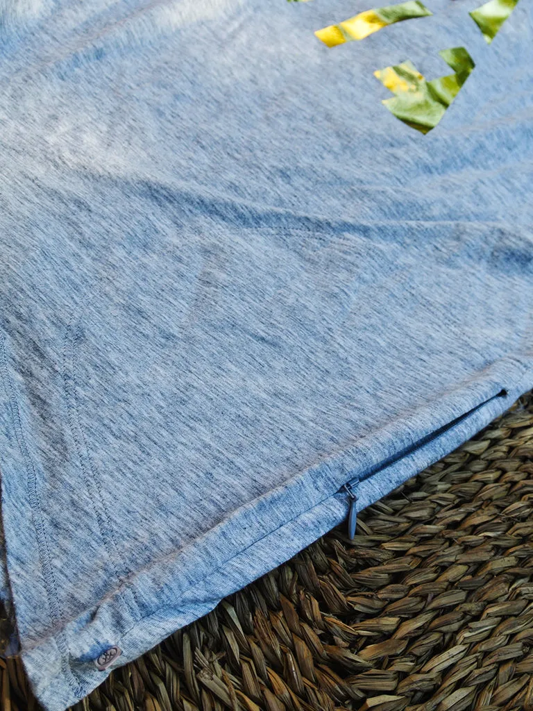 Namasté Pocket Yoga Tank - Heather Gray with Gold Foil