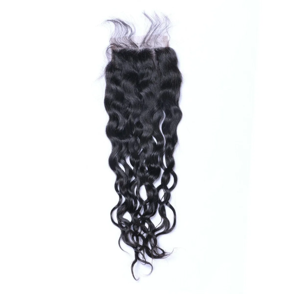 Natural Curly Virgin Human Hair Natural Black Closure 4*4