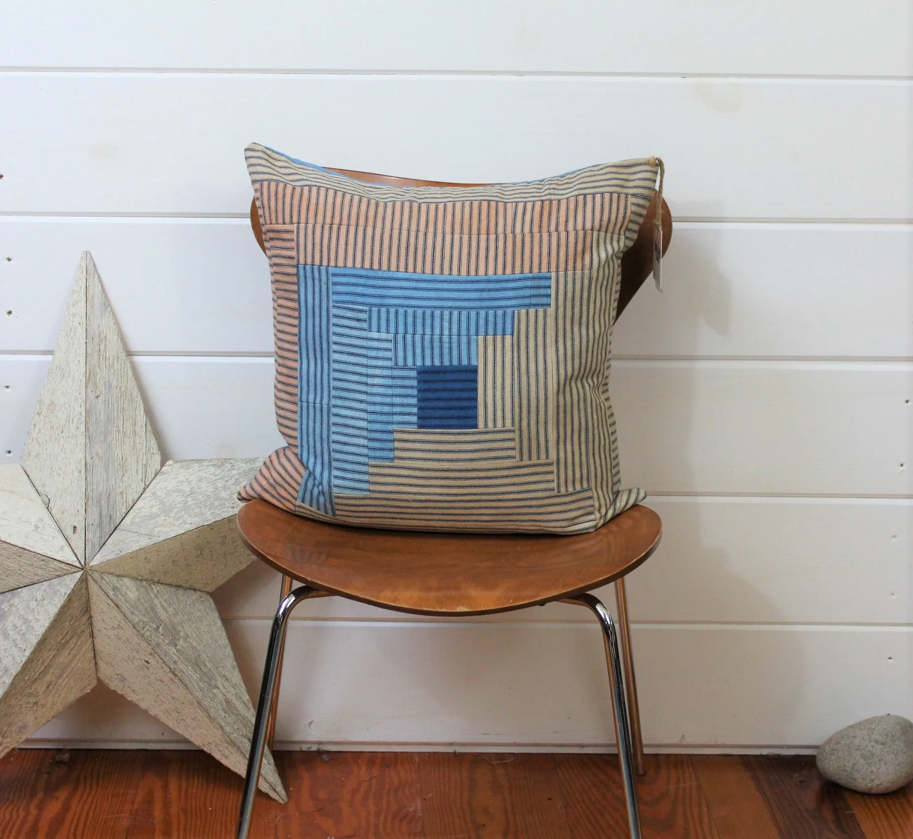 Natural Dyed Patchwork Pillow