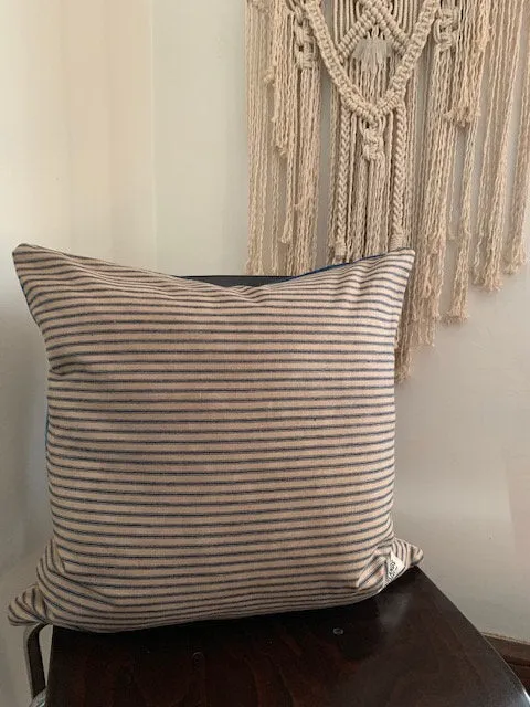 Natural Dyed Ticking Pillow