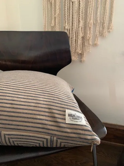 Natural Dyed Ticking Pillow