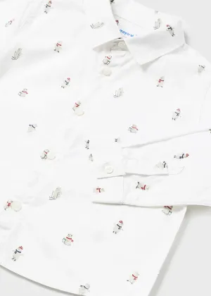 NEW AW24 Mayoral Boys Bear Print Shirt 2188 63