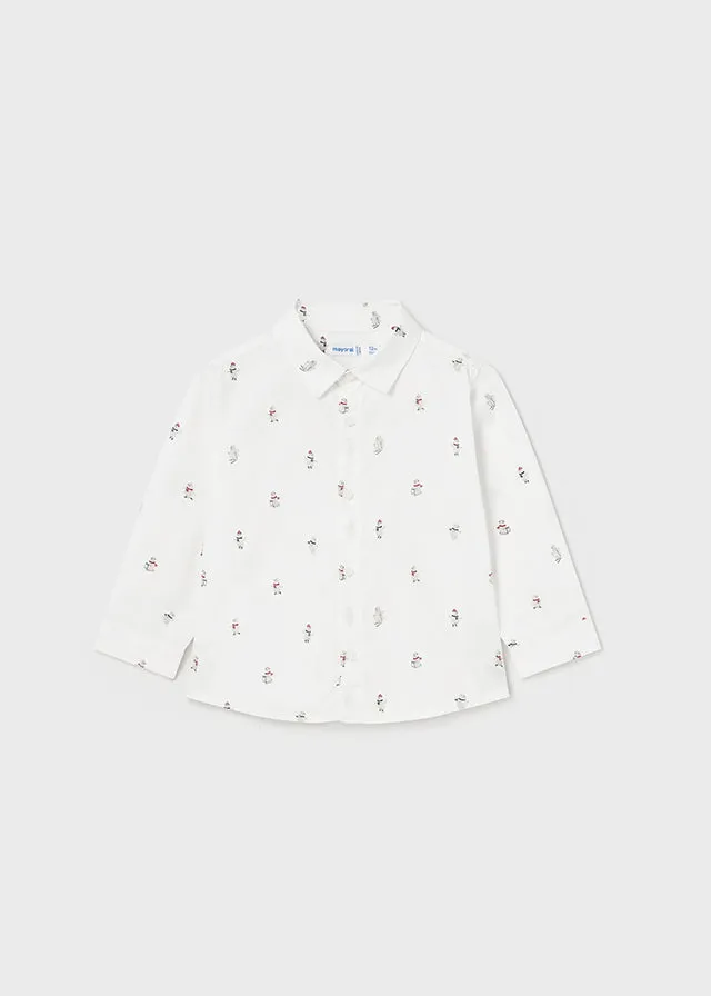 NEW AW24 Mayoral Boys Bear Print Shirt 2188 63