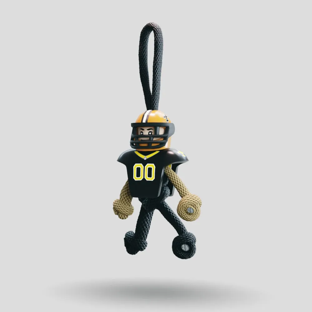 New Orleans Saints Paracord Buddy Keychain