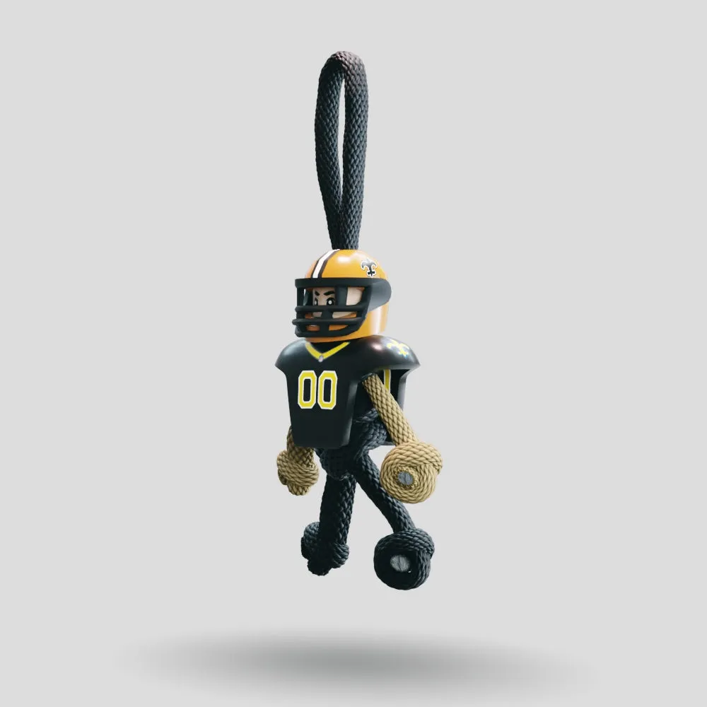 New Orleans Saints Paracord Buddy Keychain