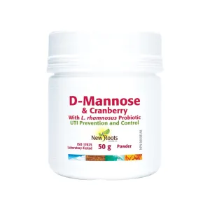 New Roots D-Mannose & Cranberry with Probiotics Powder 50g