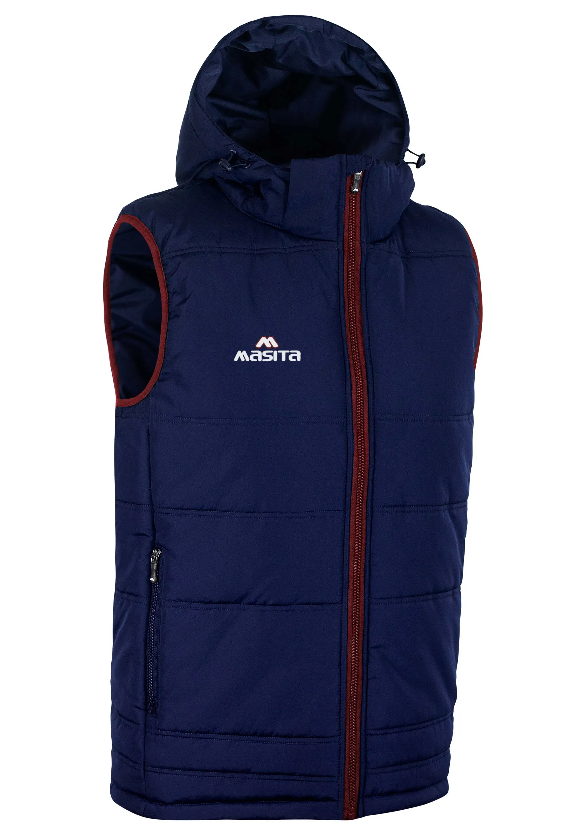 Nova Sleeveless Gilet Navy/Maroon Adult