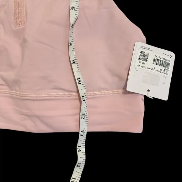 NWT, Lululemon, Women, Energy High Neck Bra with Zip, Sz 8, Soft Pink B - D Cups