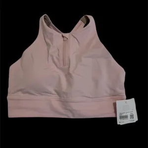 NWT, Lululemon, Women, Energy High Neck Bra with Zip, Sz 8, Soft Pink B - D Cups