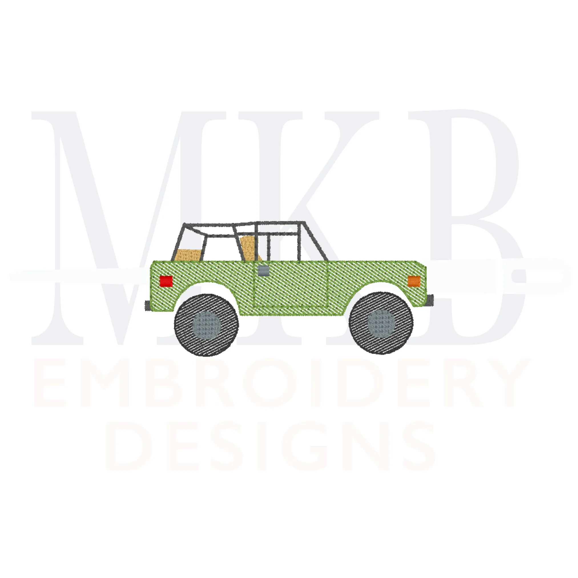 Off Road Vintage 4x4 Truck Sketch Mini