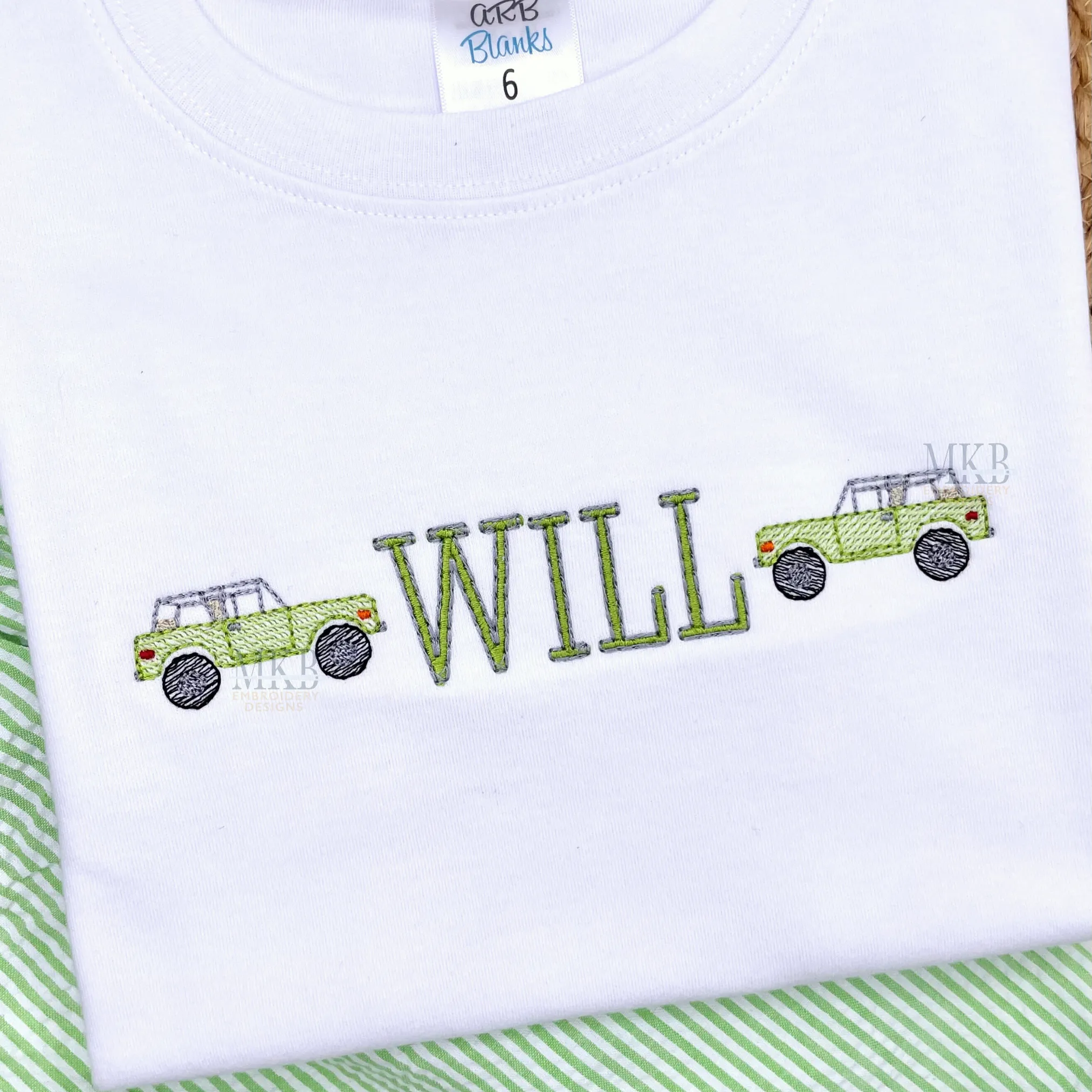 Off Road Vintage 4x4 Truck Sketch Mini