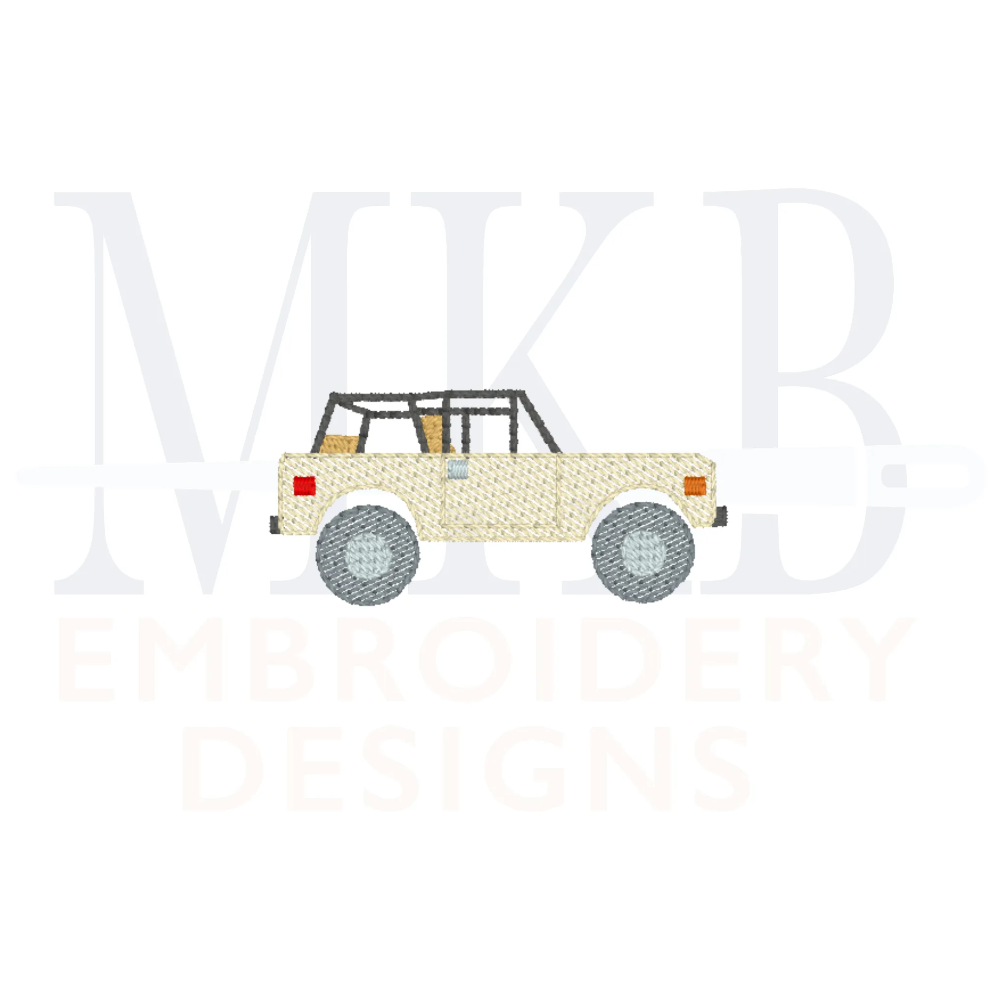 Off Road Vintage 4x4 Truck Sketch Mini