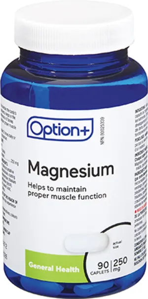 Option  Magnesium 250mg 90 Caplets