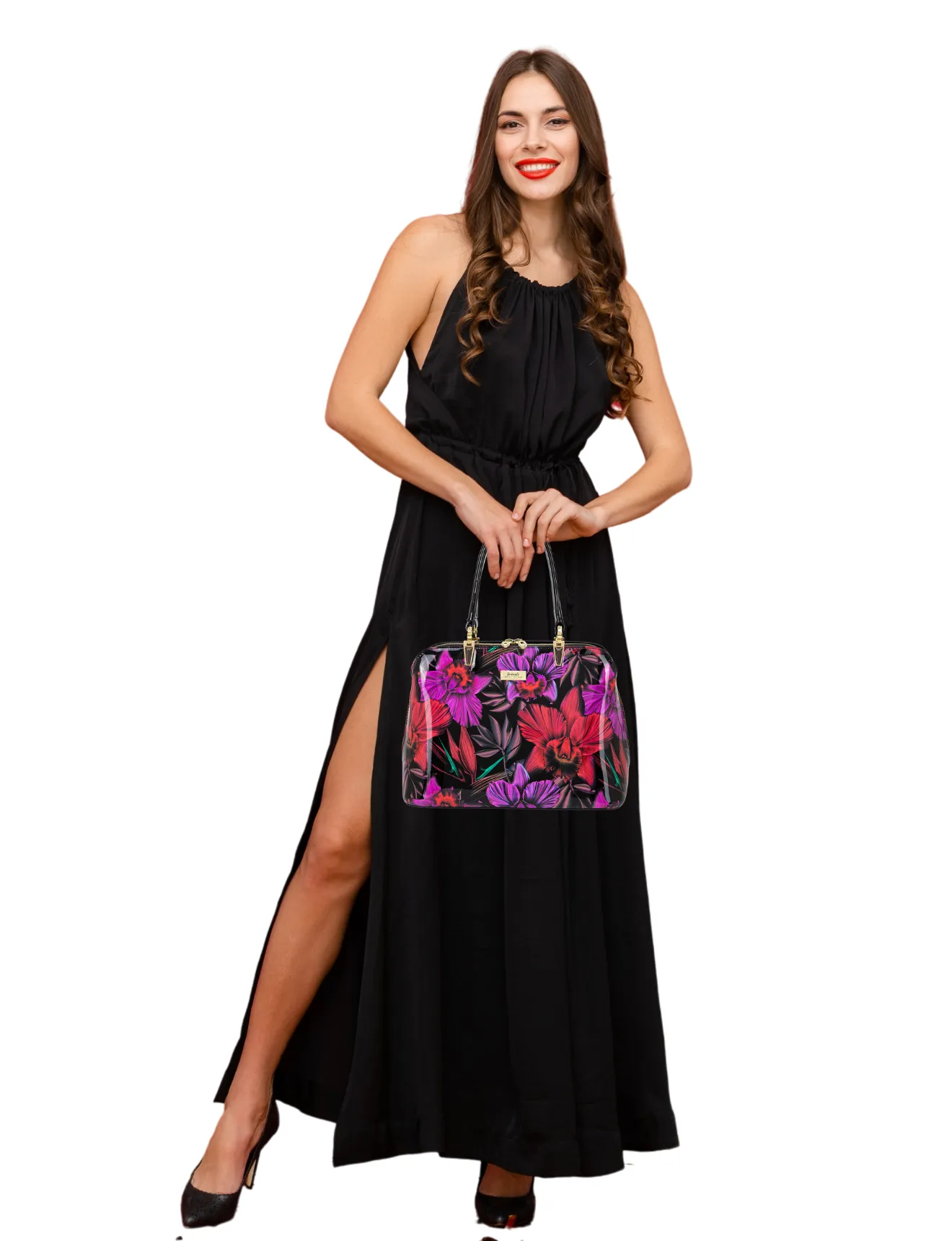 ORCHID TRIPLE COMPARTMENT LEATHER BAG- SF15-8137