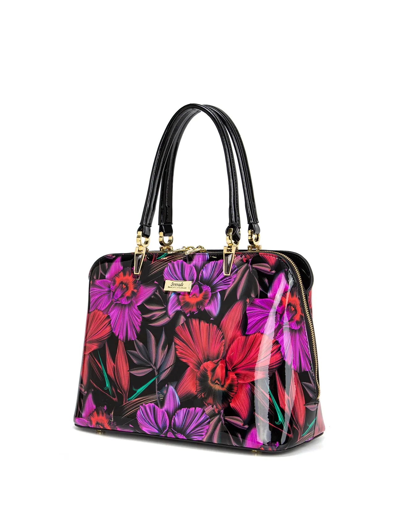 ORCHID TRIPLE COMPARTMENT LEATHER BAG- SF15-8137