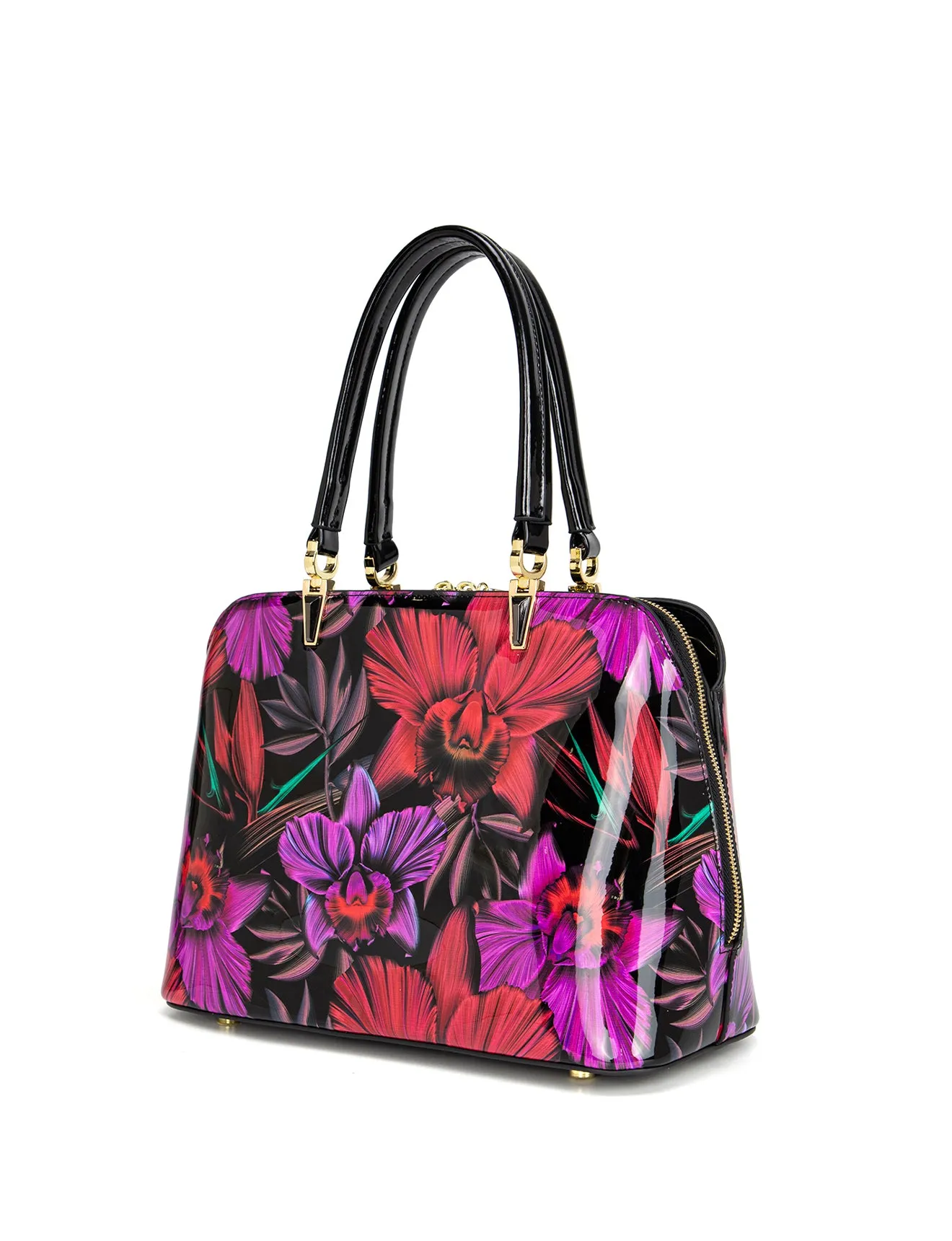 ORCHID TRIPLE COMPARTMENT LEATHER BAG- SF15-8137