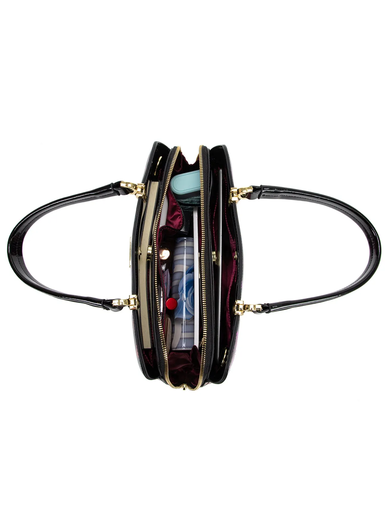 ORCHID TRIPLE COMPARTMENT LEATHER BAG- SF15-8137