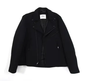 Ovadia & Sons Black Neoprene Moto Jacket - M