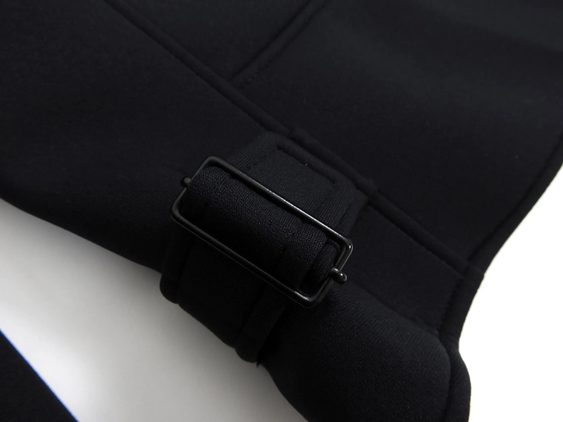 Ovadia & Sons Black Neoprene Moto Jacket - M