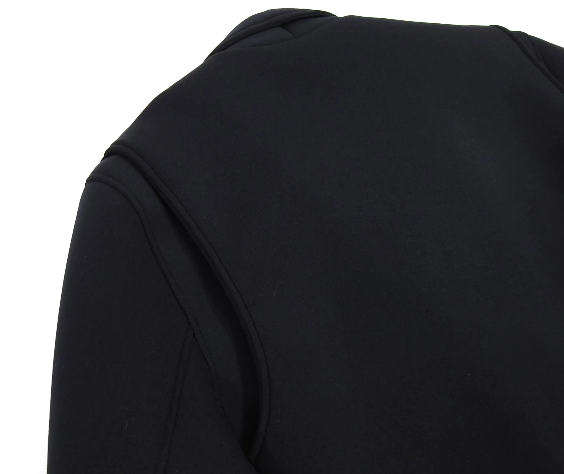 Ovadia & Sons Black Neoprene Moto Jacket - M