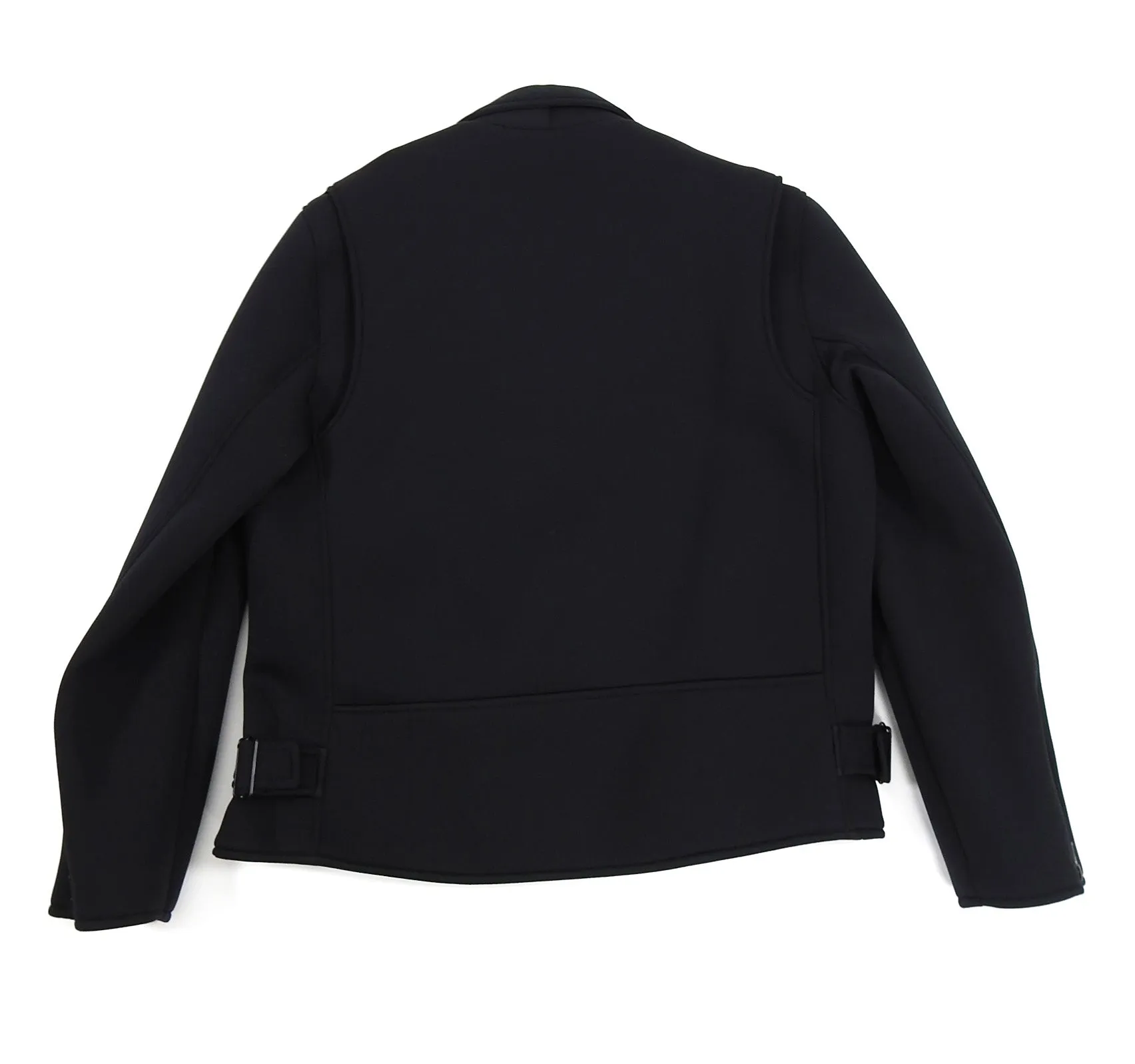 Ovadia & Sons Black Neoprene Moto Jacket - M