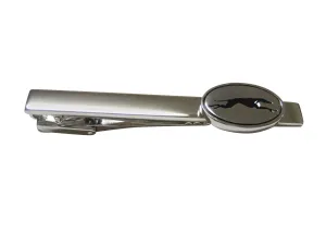 Oval Greyhound Dog Square Tie Clip