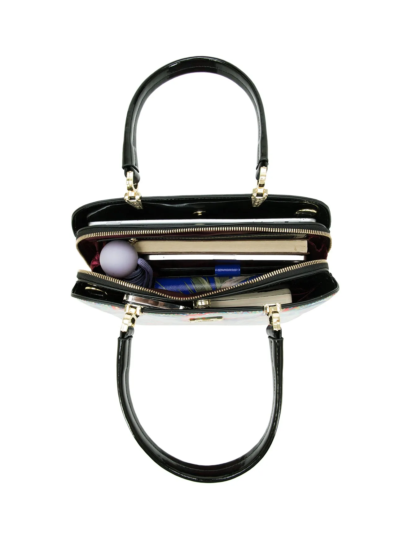 PAIGE TRIPLE COMPARTMENT LEATHER BAG- SN93-8137