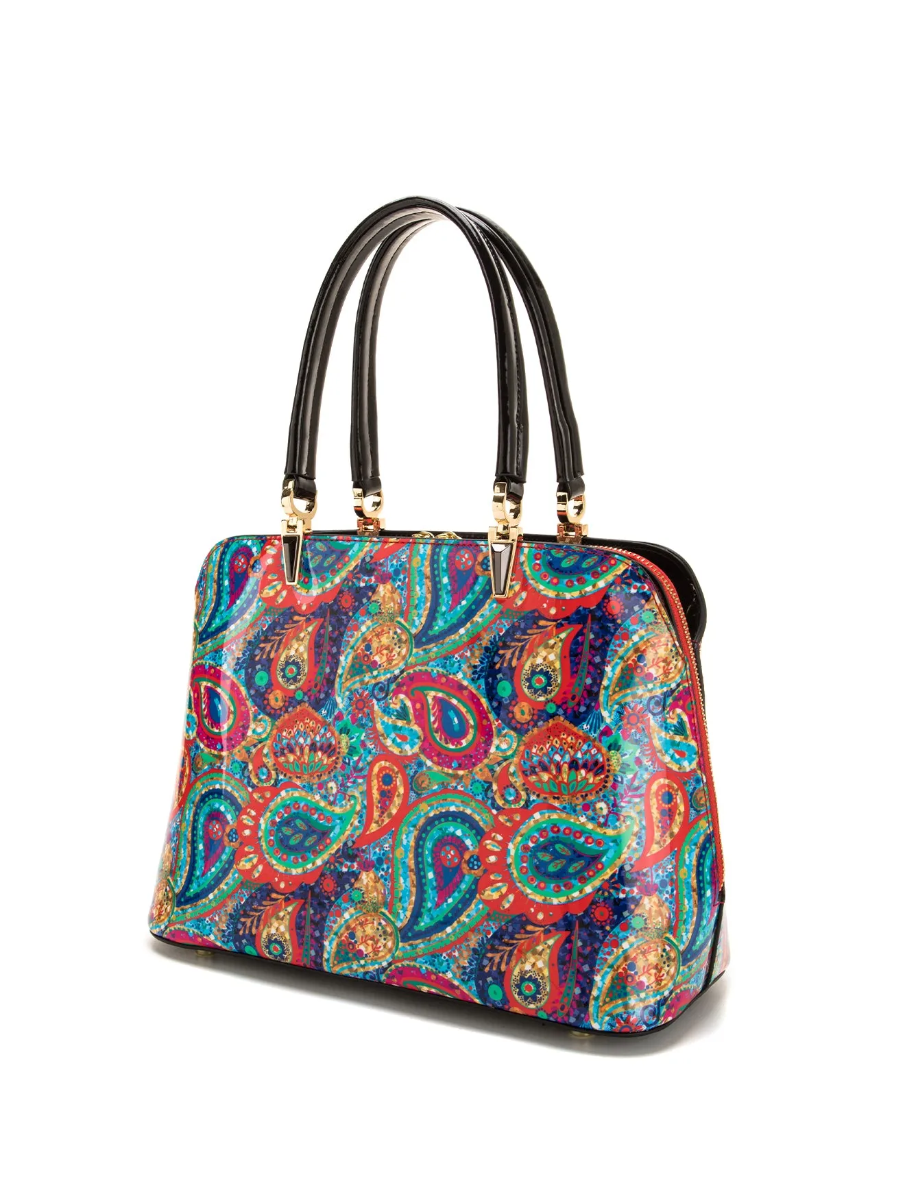 PAIGE TRIPLE COMPARTMENT LEATHER BAG- SN93-8137
