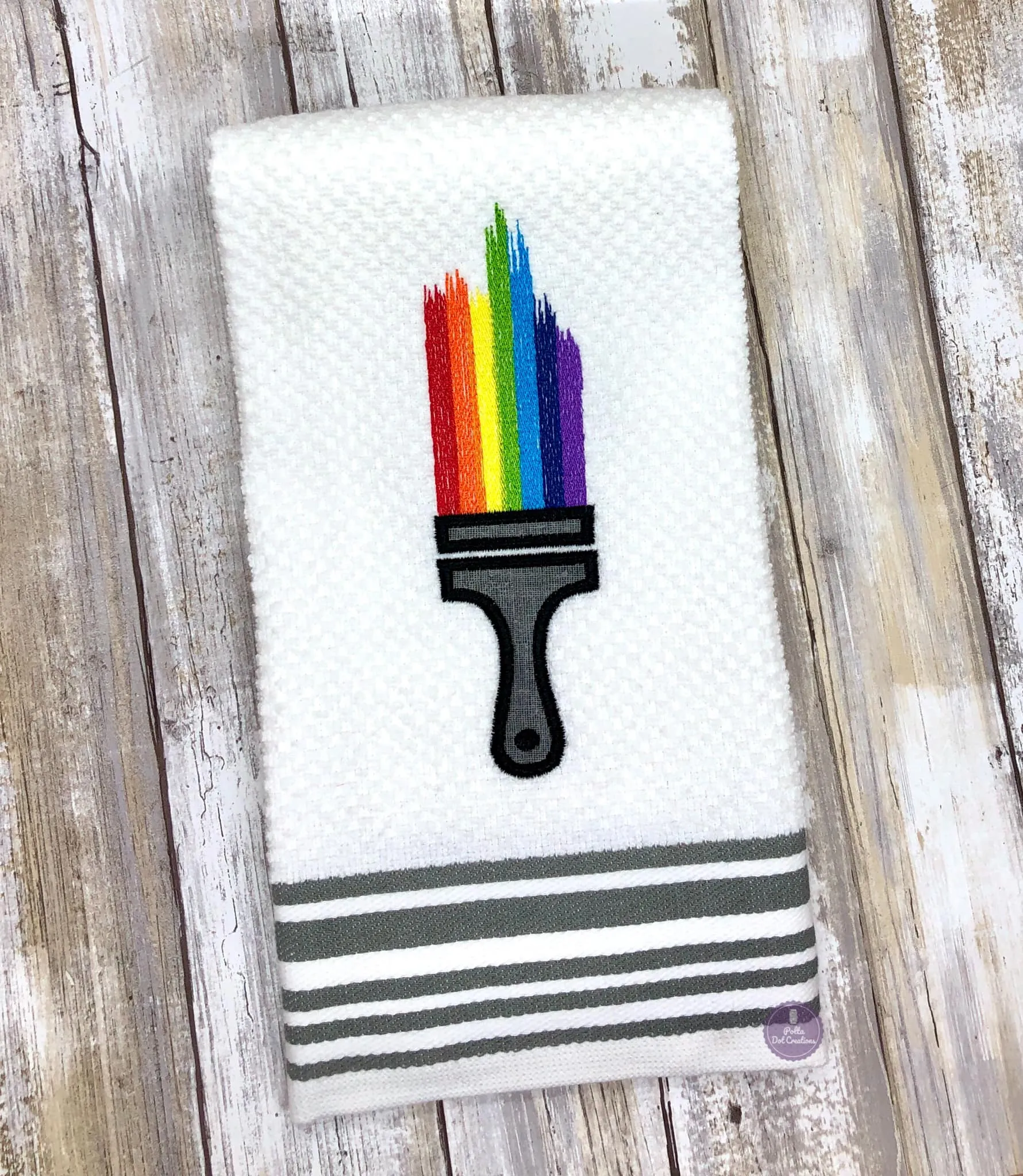 Paint brush sketchy applique machine embroidery design (4 sizes included) DIGITAL DOWNLOAD