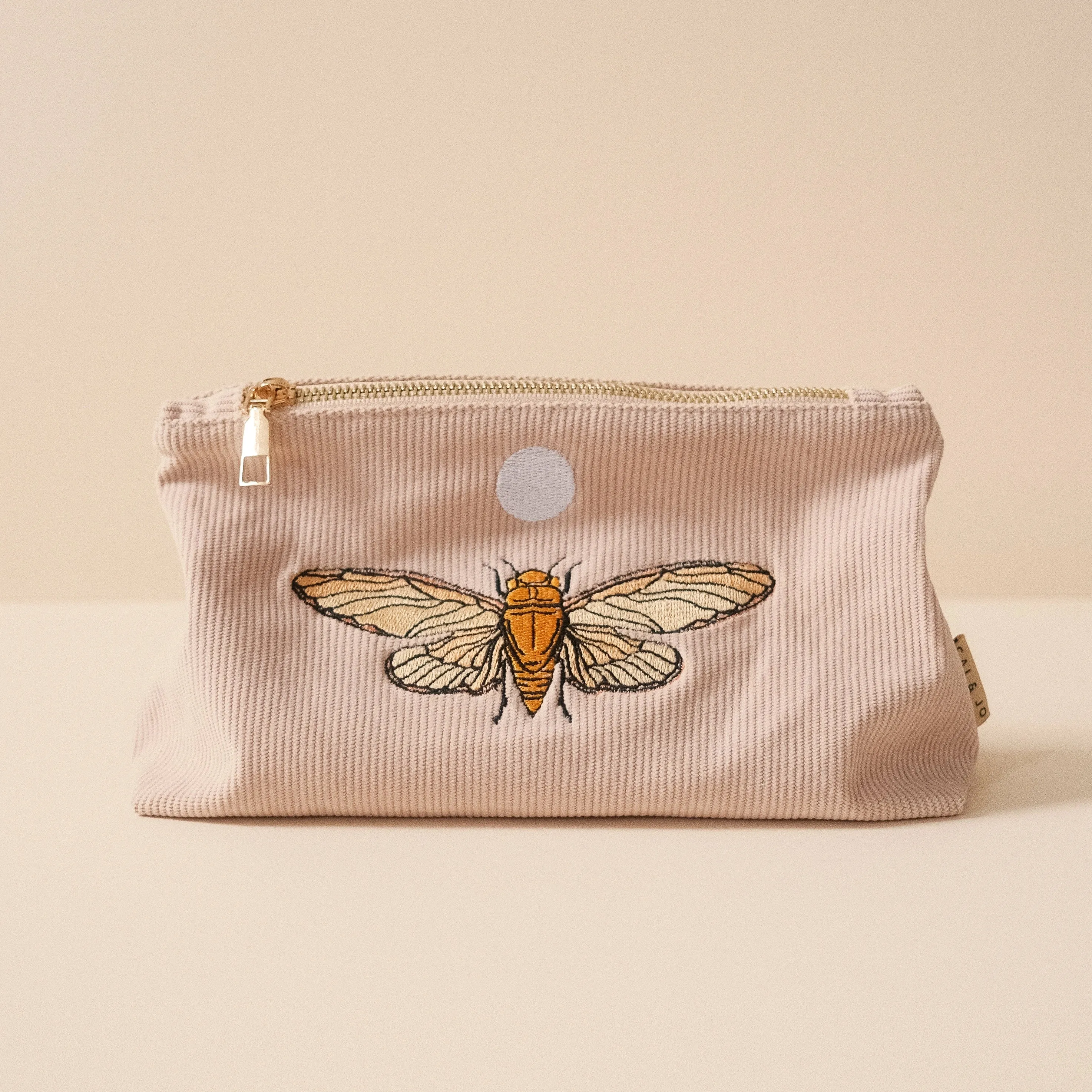 Pale Pink Medium Corduroy Pouch