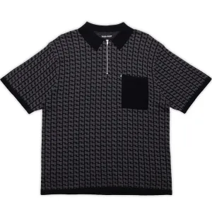 Pass~Port Drain Knit Polo Black