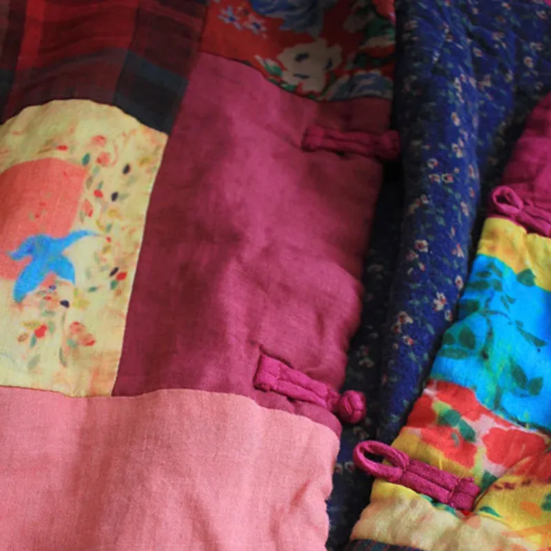 Patchwork Vintage Doku Kısa Ceket