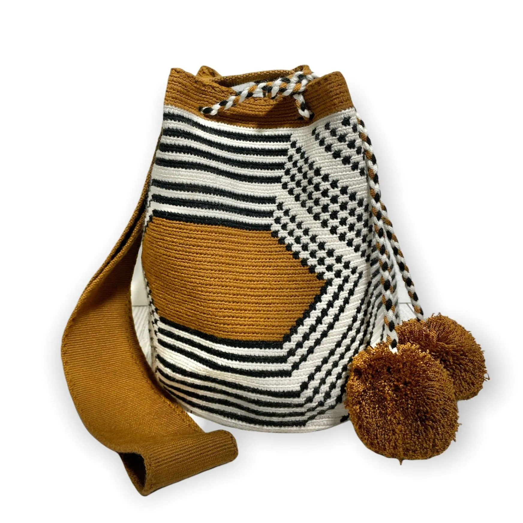 Perissa Beach Fashion Crochet Bags -  Black & off-white Bags