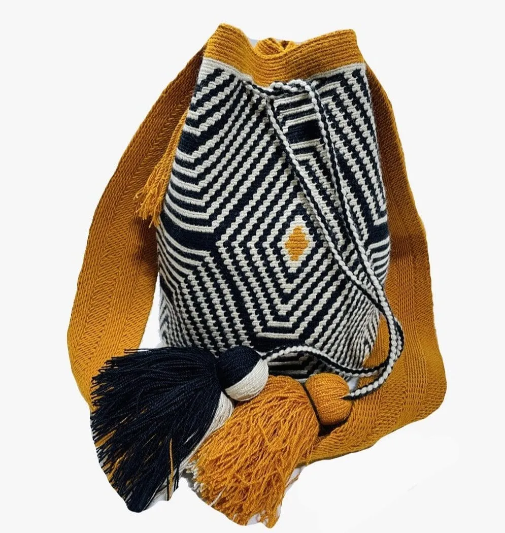 Perissa Beach Fashion Crochet Bags -  Black & off-white Bags